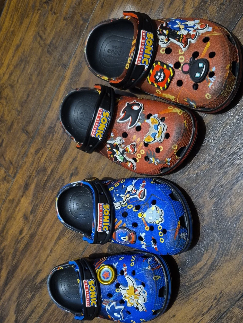 2 Pairs of Kids Character Clog Sandals - Blue and Red